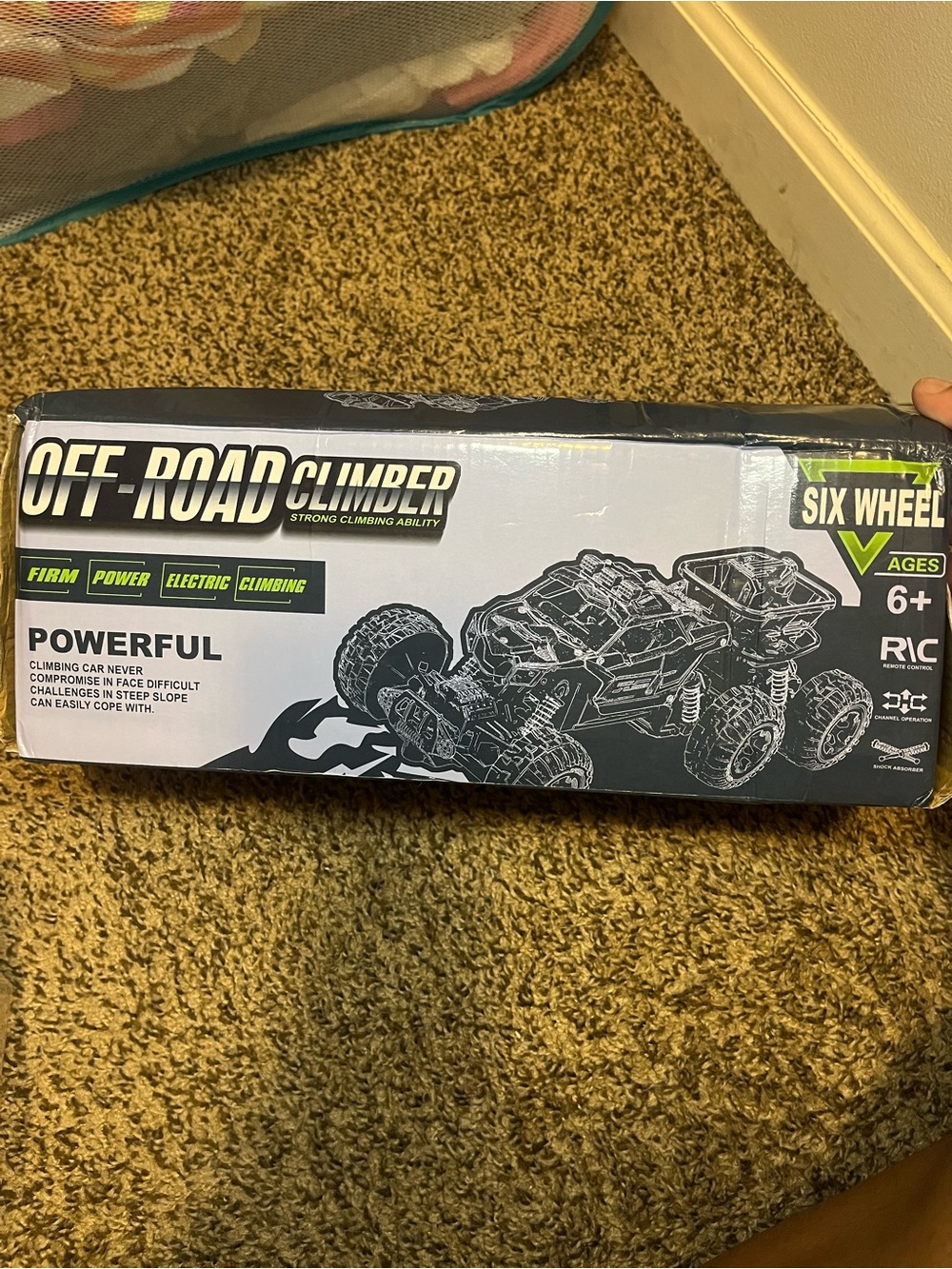Off-Road Climber Six-Wheel RC Vehicle - Black